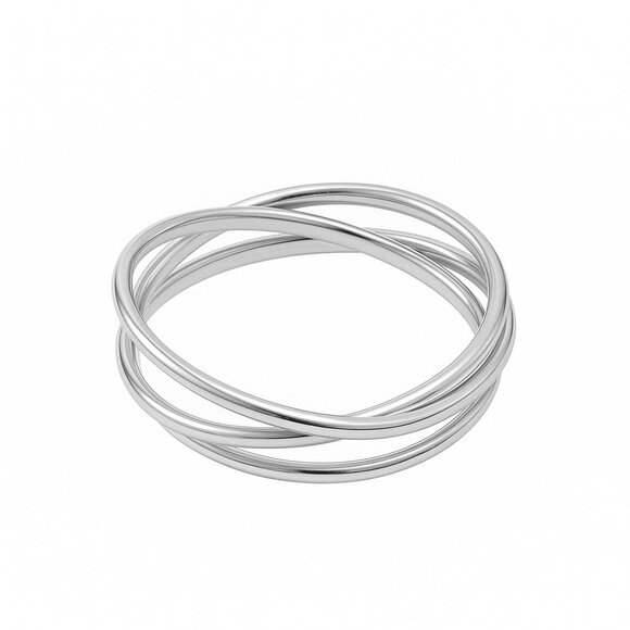 Sterling Silver Fidget Ring – Anxiety Spinner Ring – Minimalist Worry Ring - Picture 3 of 4